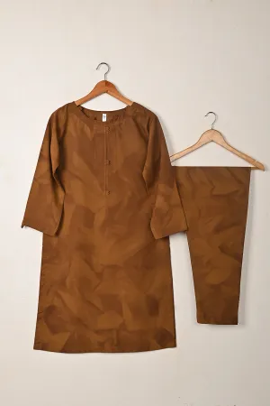 STP-288A-Brown - 2Pc Ready to Wear Spray Contoured Co-Ord Set