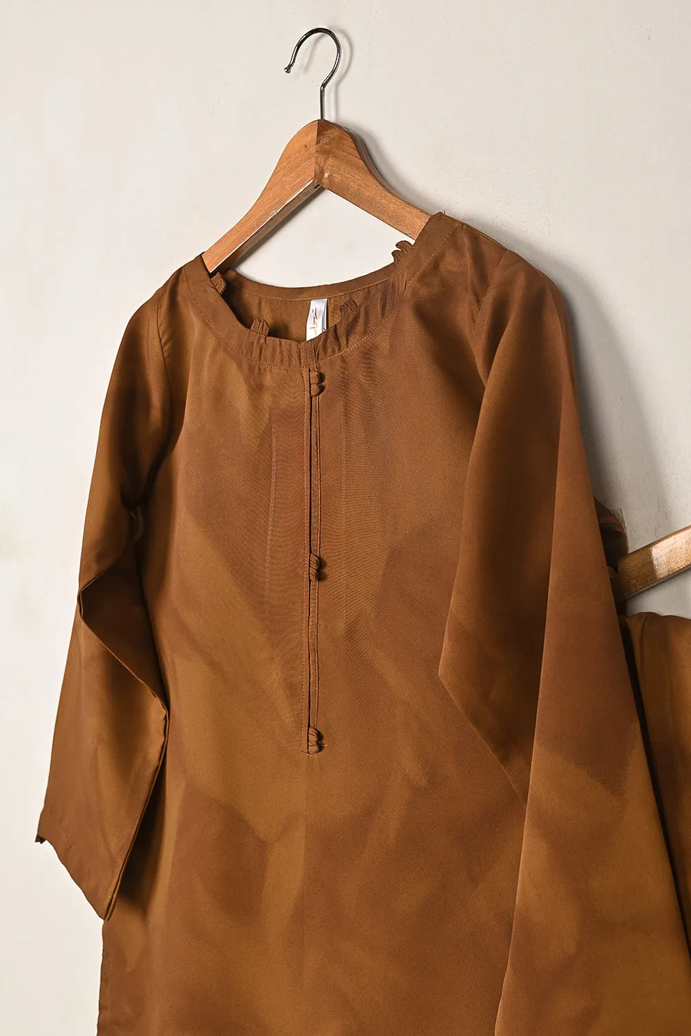 STP-288A-Brown - 2Pc Ready to Wear Spray Contoured Co-Ord Set