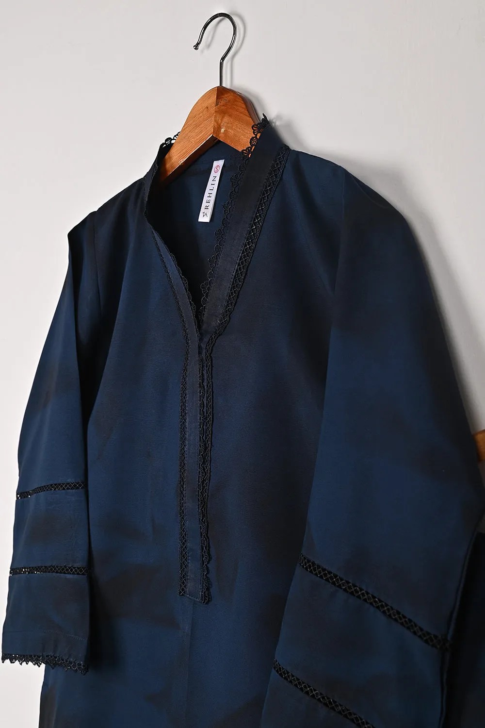 STP-299B-Navy Blue - 2Pc Ready to Wear Spray Contoured Co-Ord Set