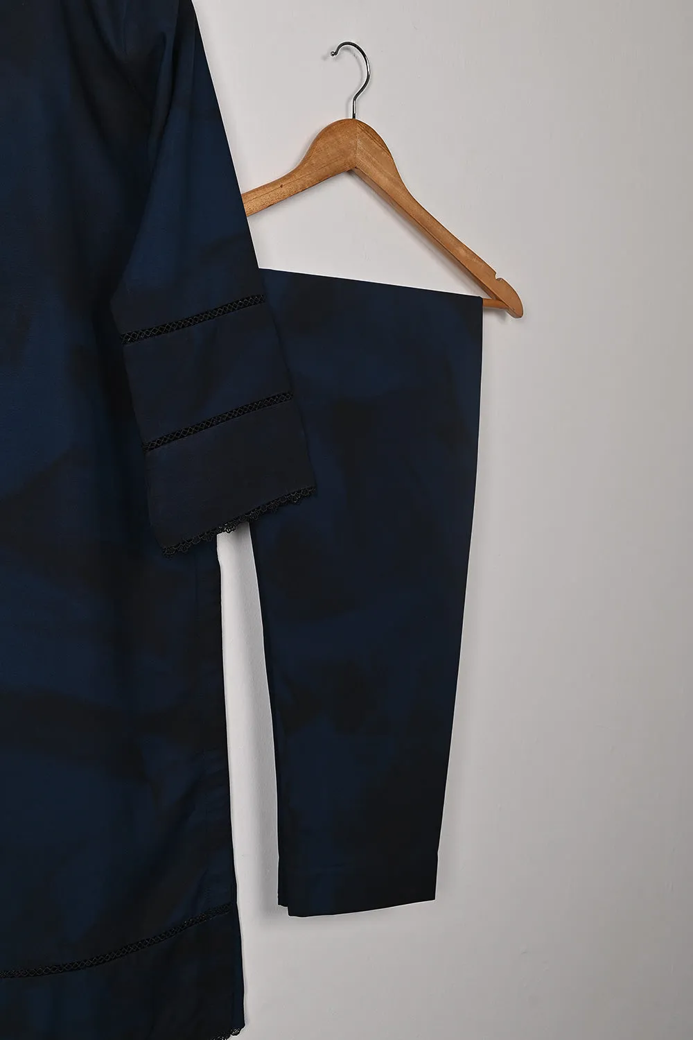STP-299B-Navy Blue - 2Pc Ready to Wear Spray Contoured Co-Ord Set