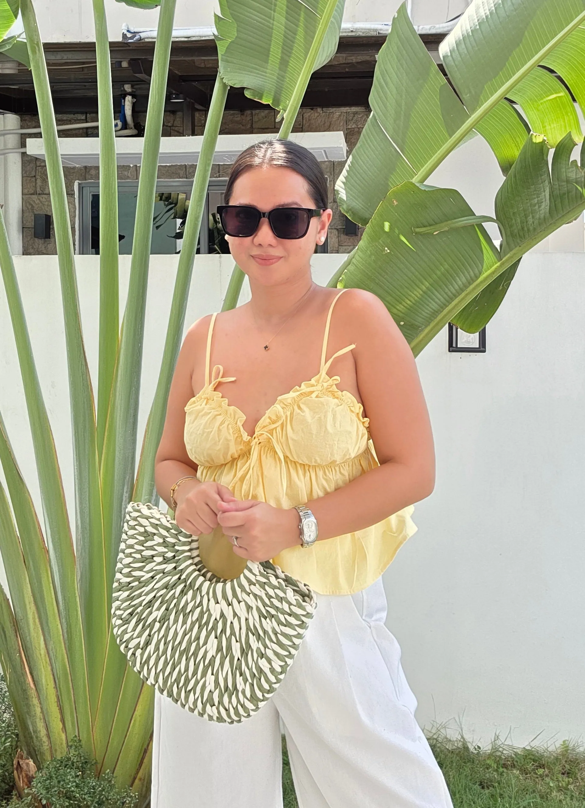 Strappy Ruched Ribbon Top