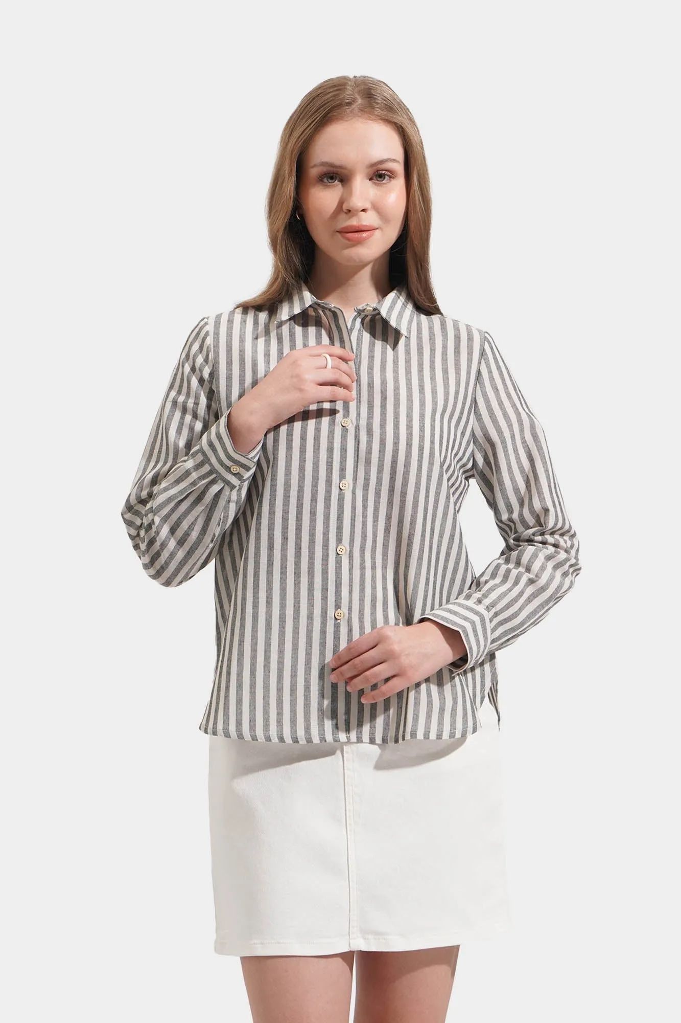 Striped Button Down Shirt