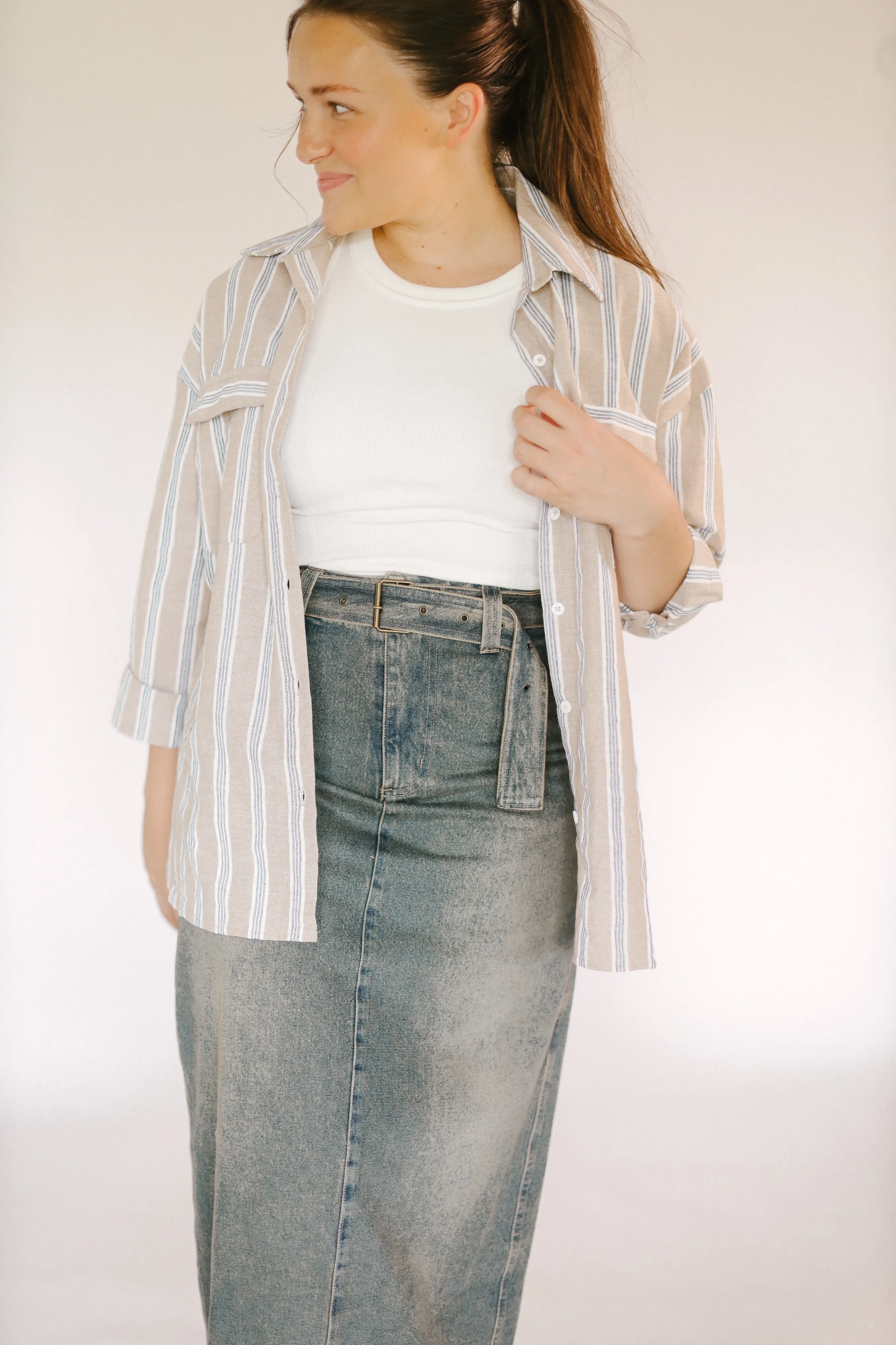 Striped Button Up Shirt