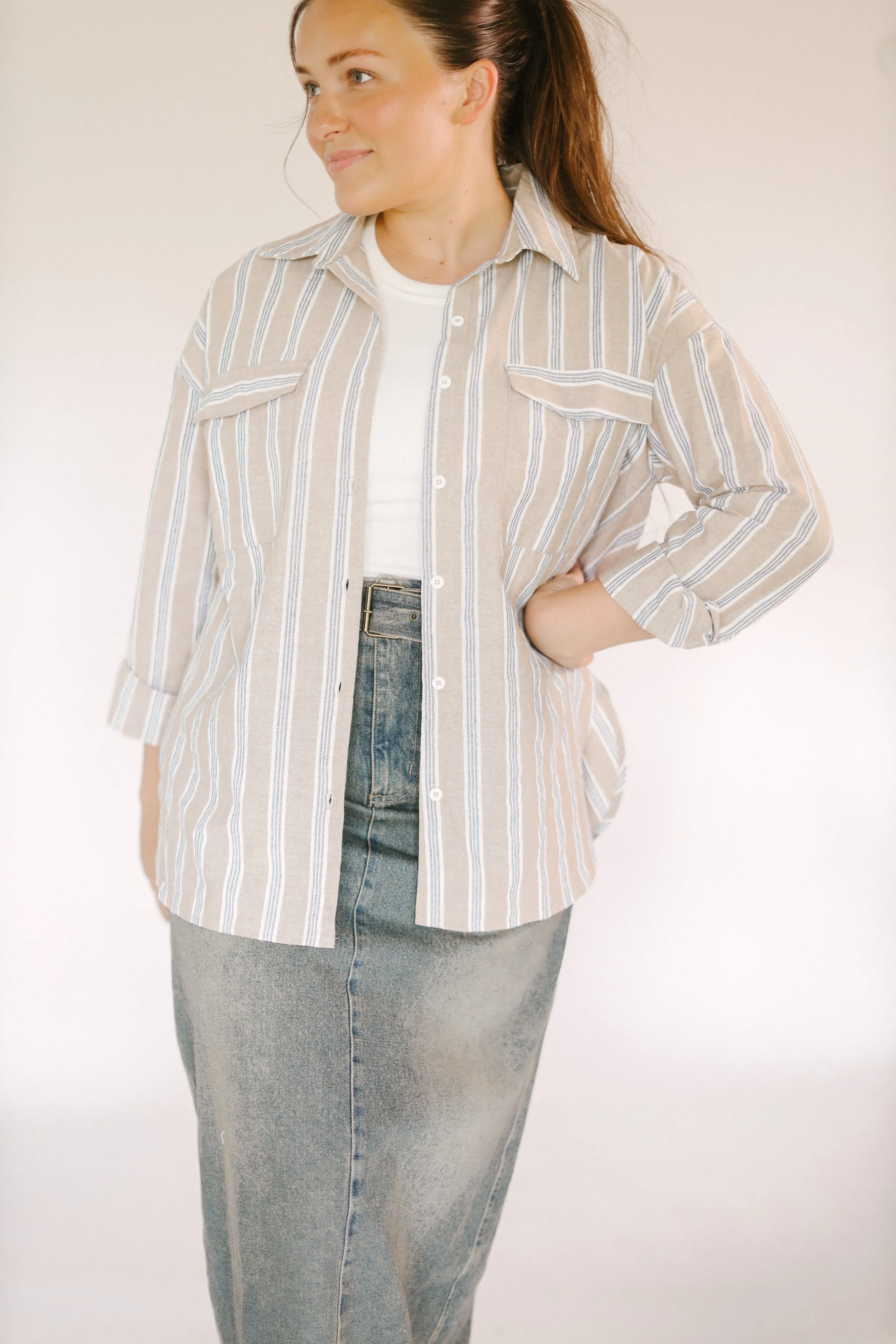 Striped Button Up Shirt