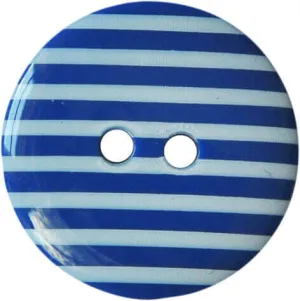 Striped Buttons - Blue 35mm