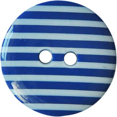 Striped Buttons - Blue 35mm