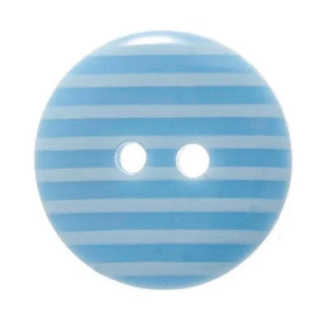 Striped Buttons - Light Blue 18mm