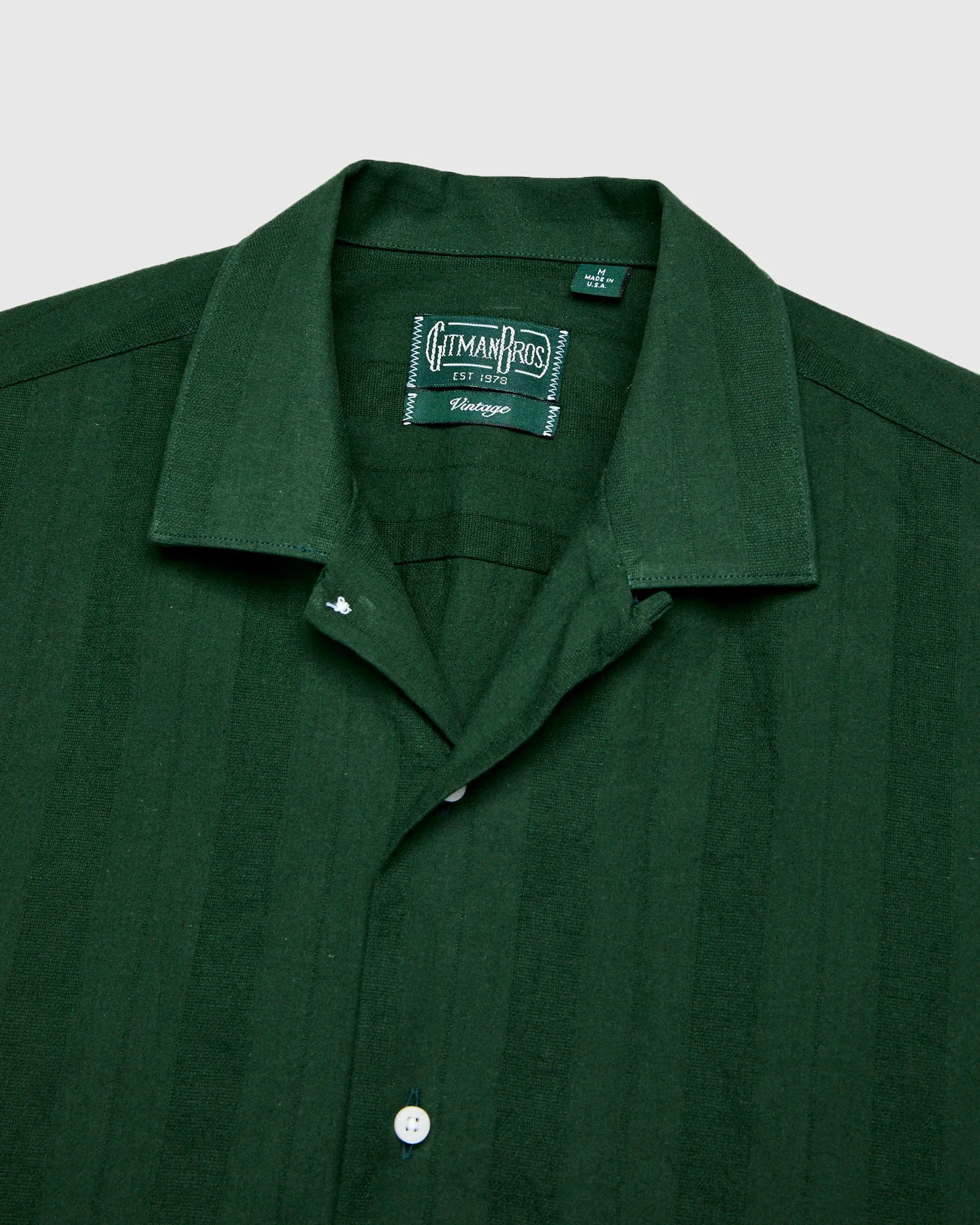 Striped Camp Shirt in Green