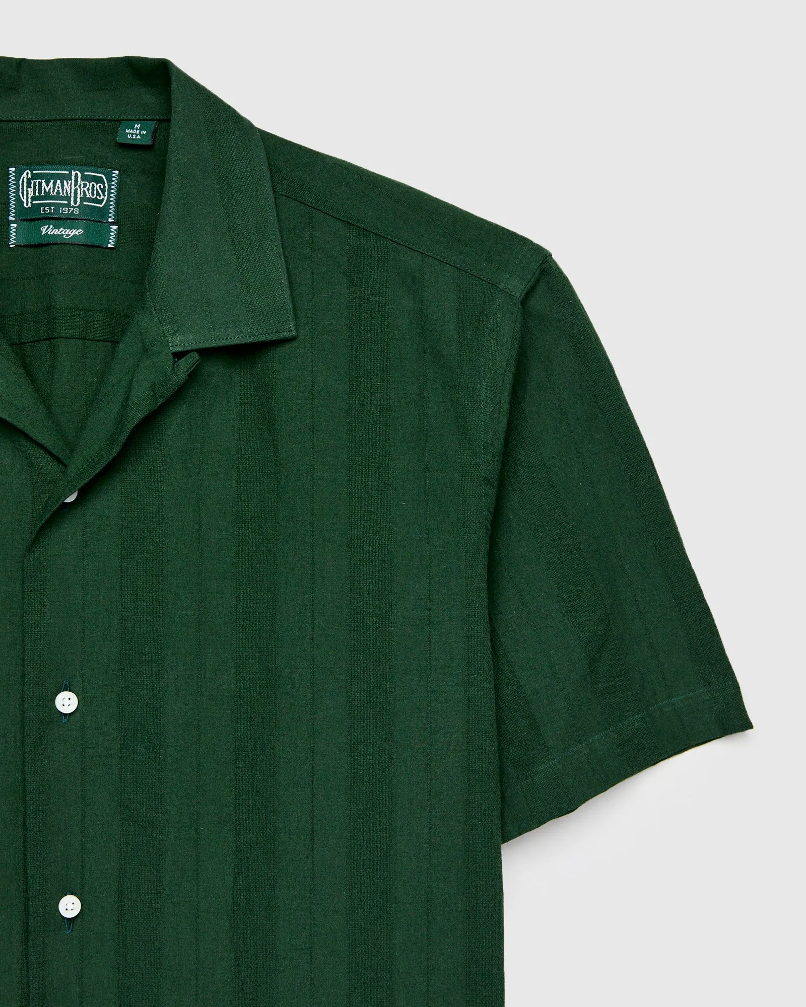 Striped Camp Shirt in Green