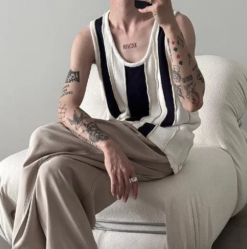 Striped Knit Vest