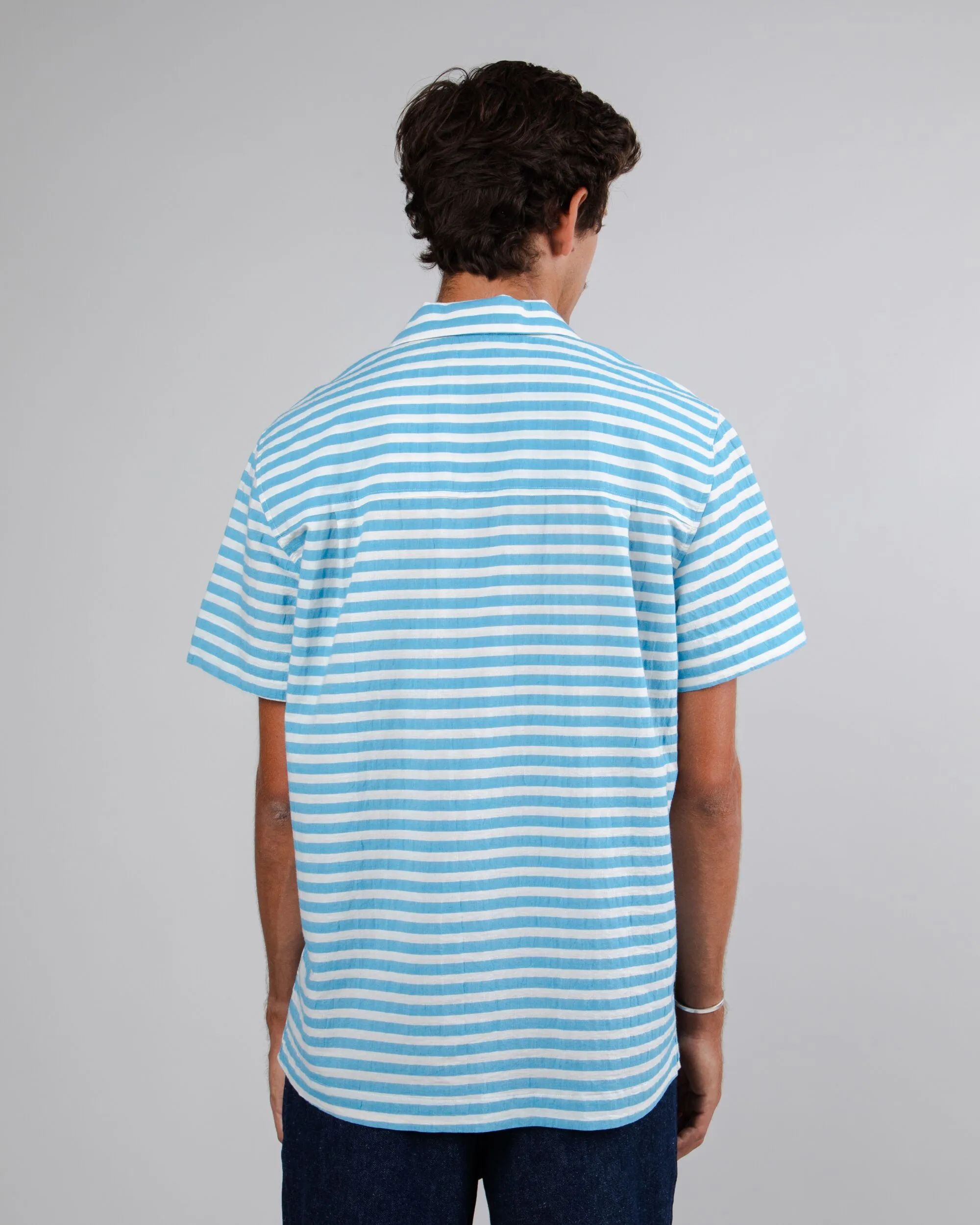 Stripes Short Sleeve Shirt Blue