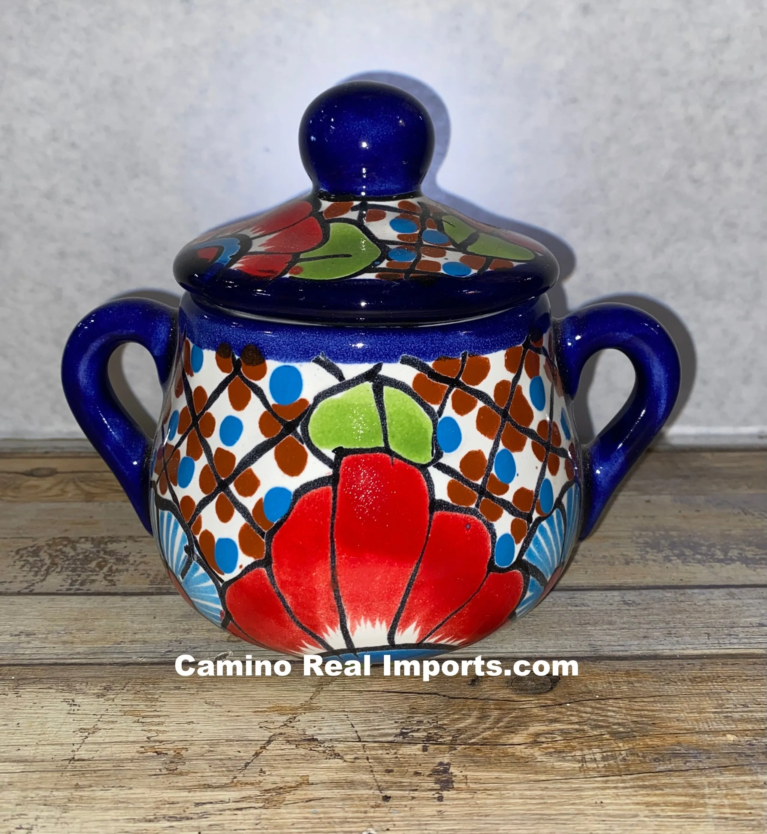 Talavera Pottery Sugar Canister Hand Painted TPSC004