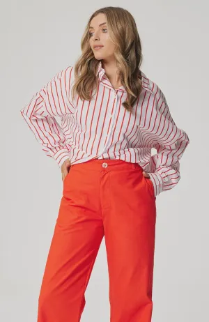 Tammy Shirt Campari Stripe