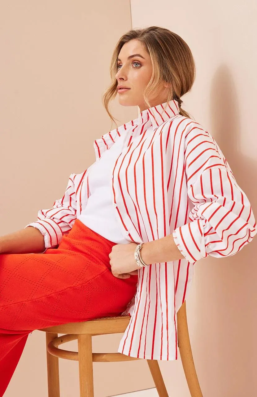 Tammy Shirt Campari Stripe
