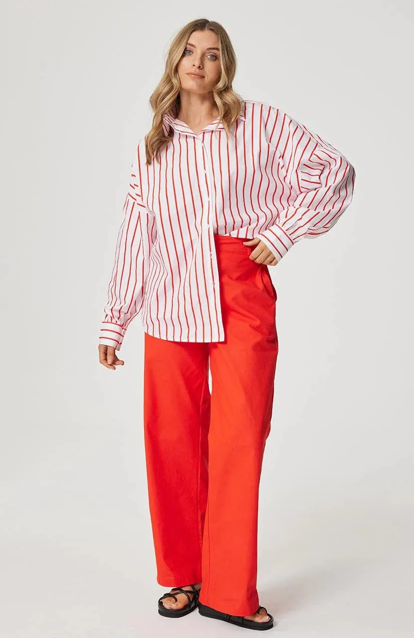 Tammy Shirt Campari Stripe