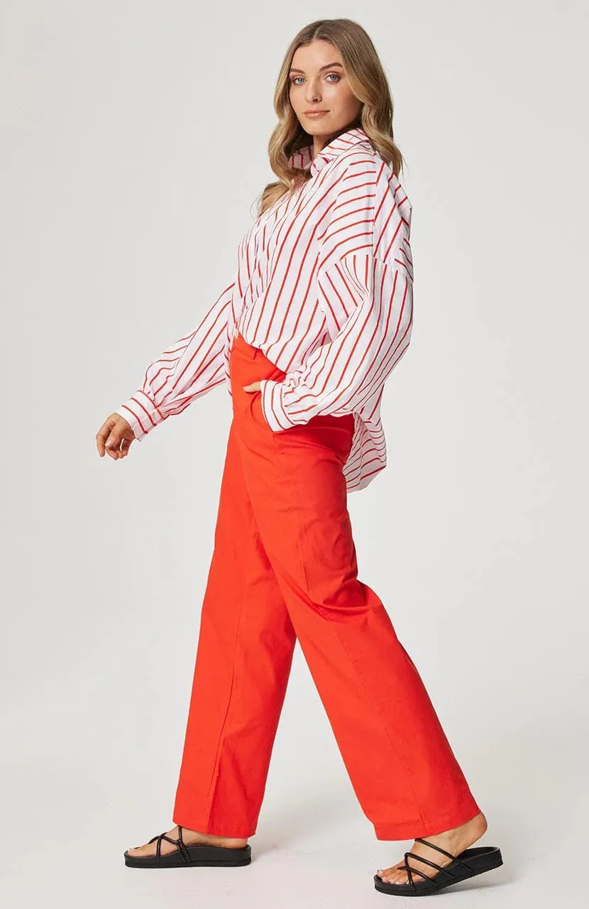 Tammy Shirt Campari Stripe