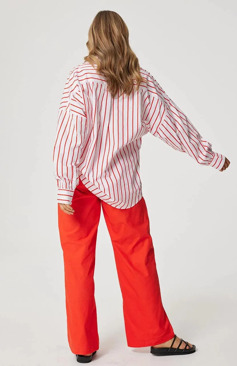 Tammy Shirt Campari Stripe