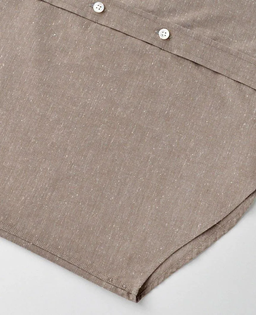 Taupe Flecked S/S Shirt