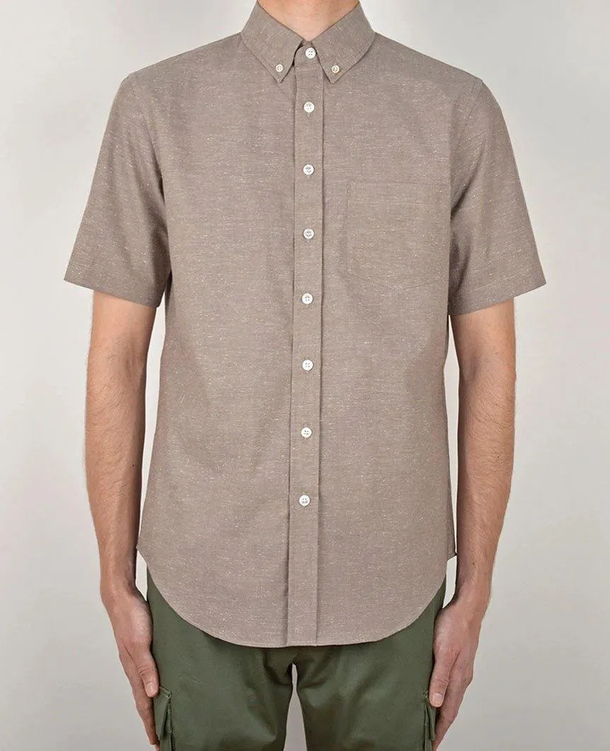 Taupe Flecked S/S Shirt
