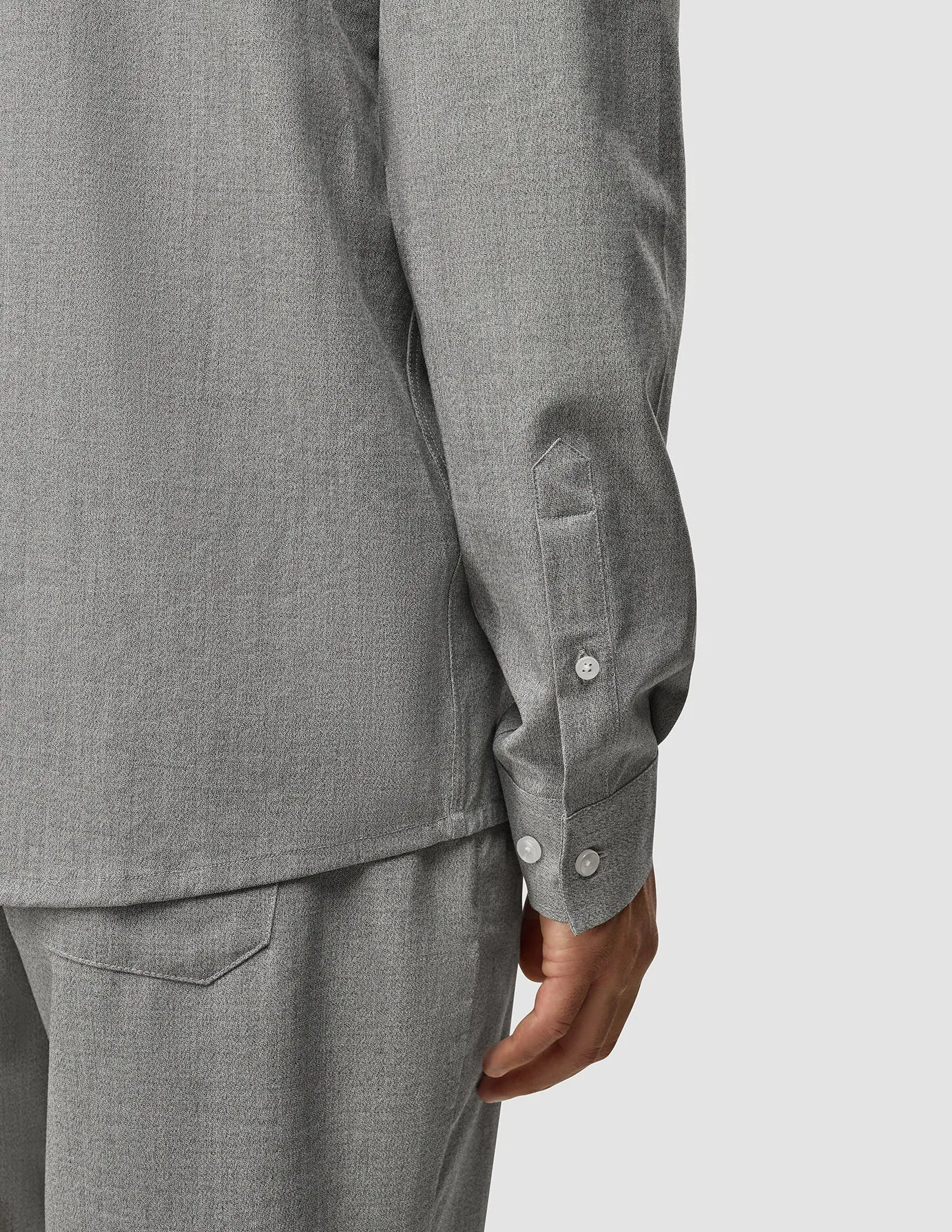 Tech Linen Casual Shirt Charcoal