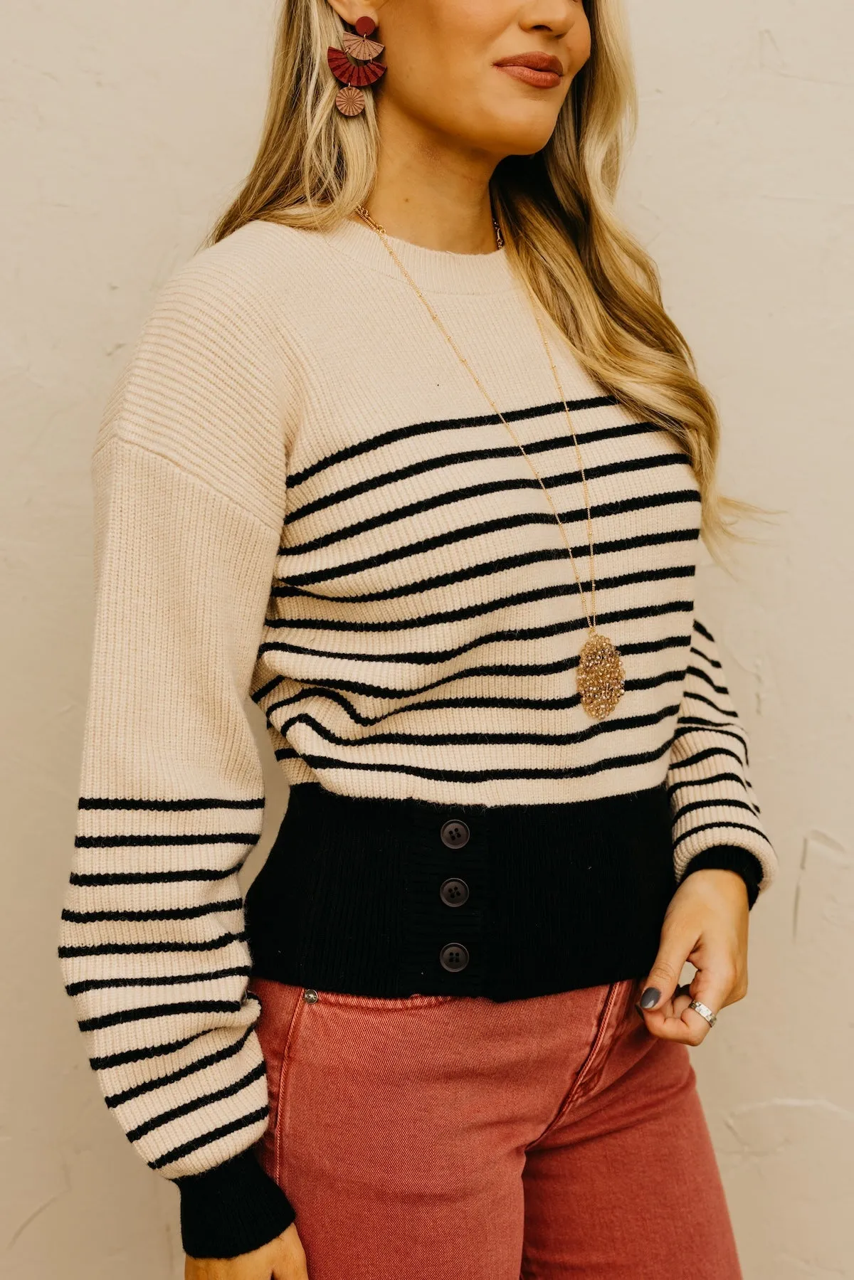 The Aaron Side Button Sweater