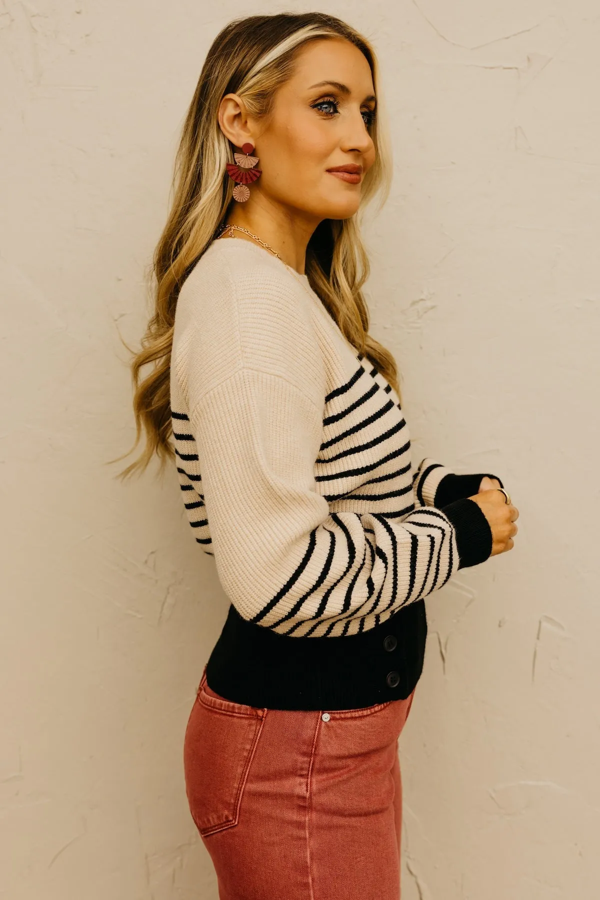 The Aaron Side Button Sweater