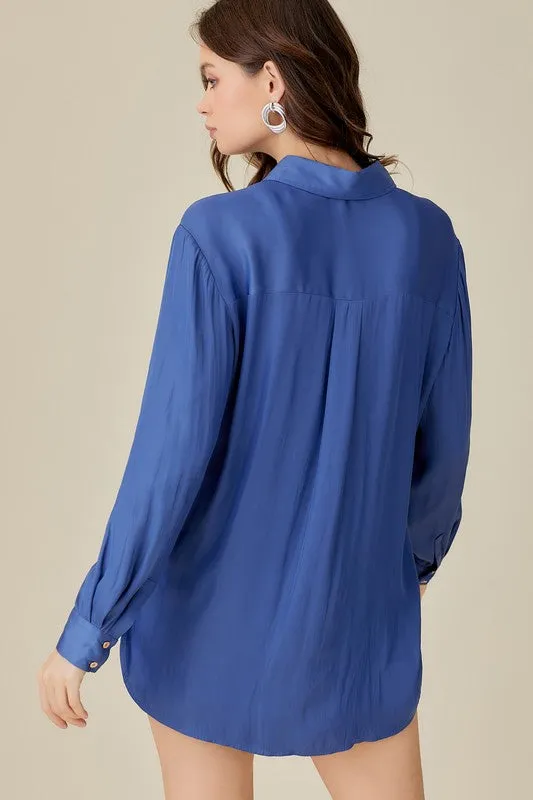 The Carmen top- Blue