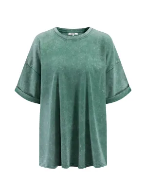 The Effortless Snow Washed Tee - Green