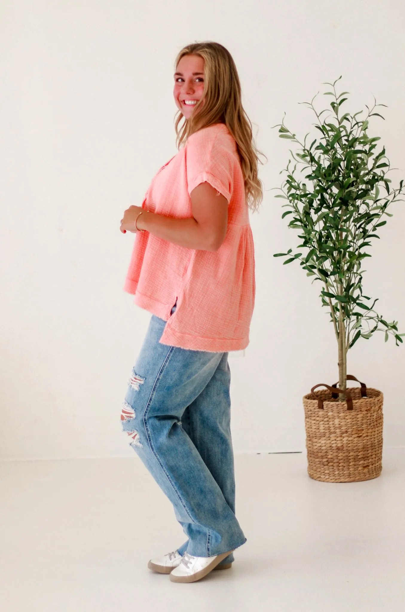 The Everyday Top in Coral