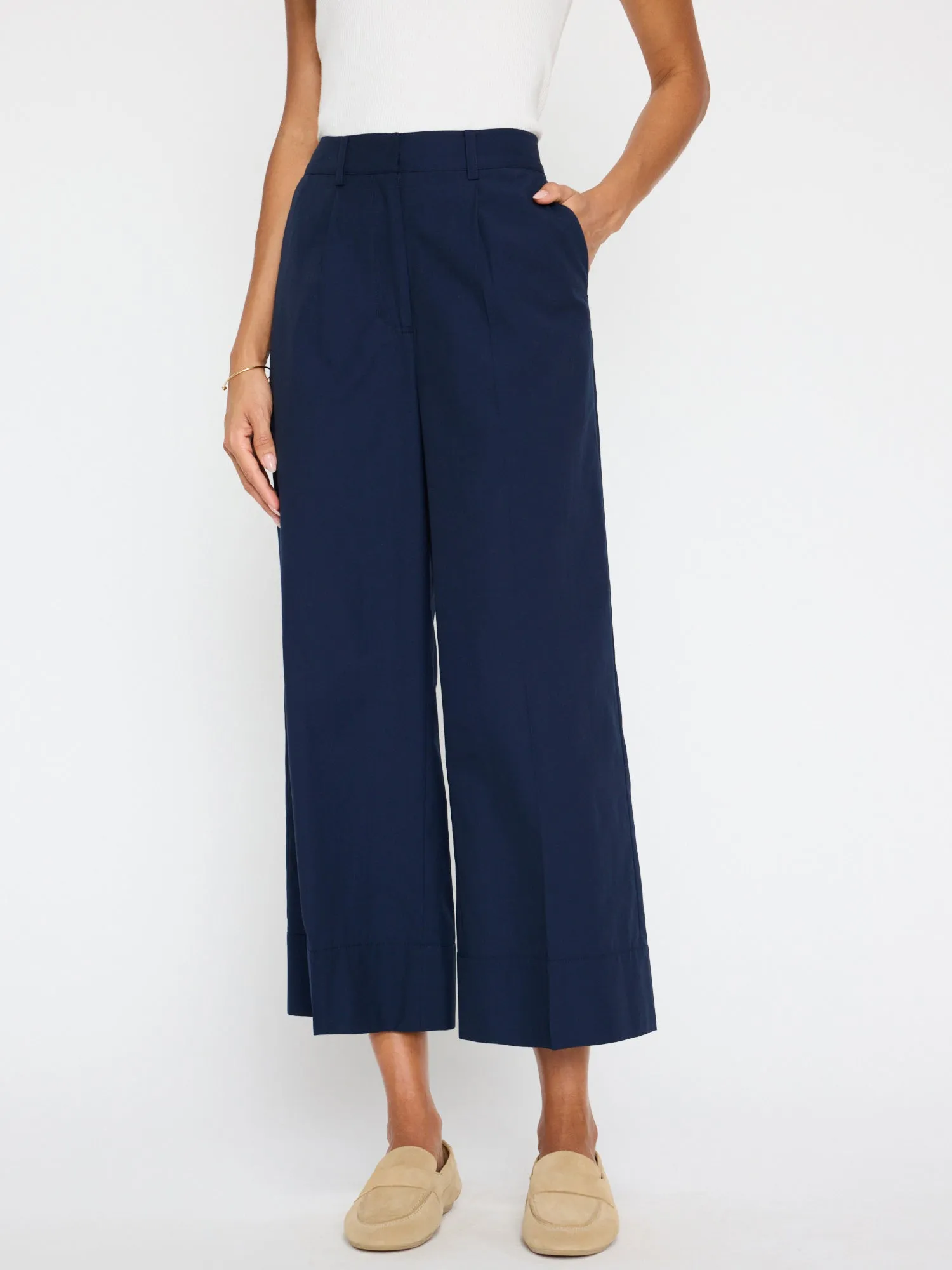 The Joya Cropped Pant - Navy