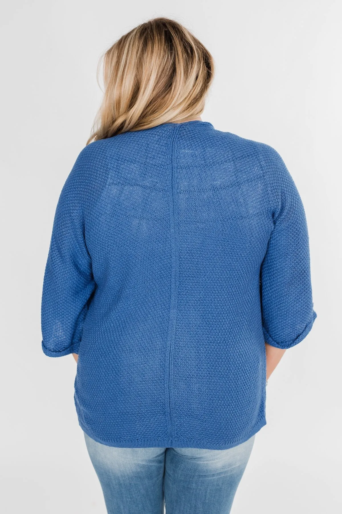 The Perfect Knit Cardigan- Cobalt Blue