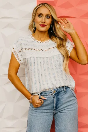 The Vanessa Printed Button Back Top