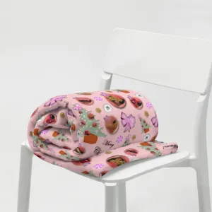 Throw Blanket 'Pink Christmas'