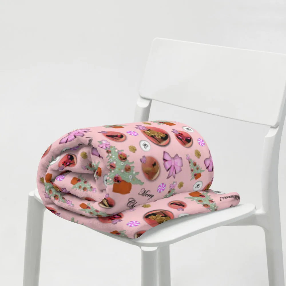Throw Blanket 'Pink Christmas'