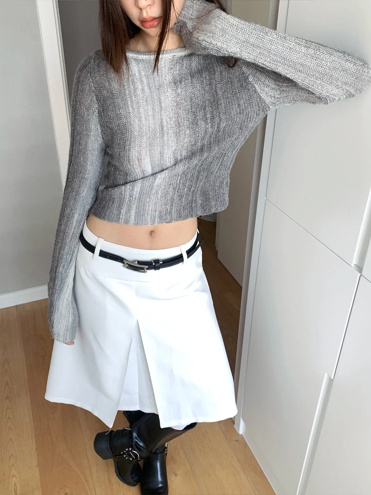 Tie-Dye Gradient Knitted Sweater
