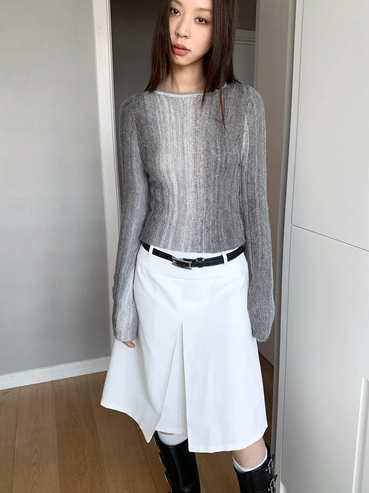 Tie-Dye Gradient Knitted Sweater