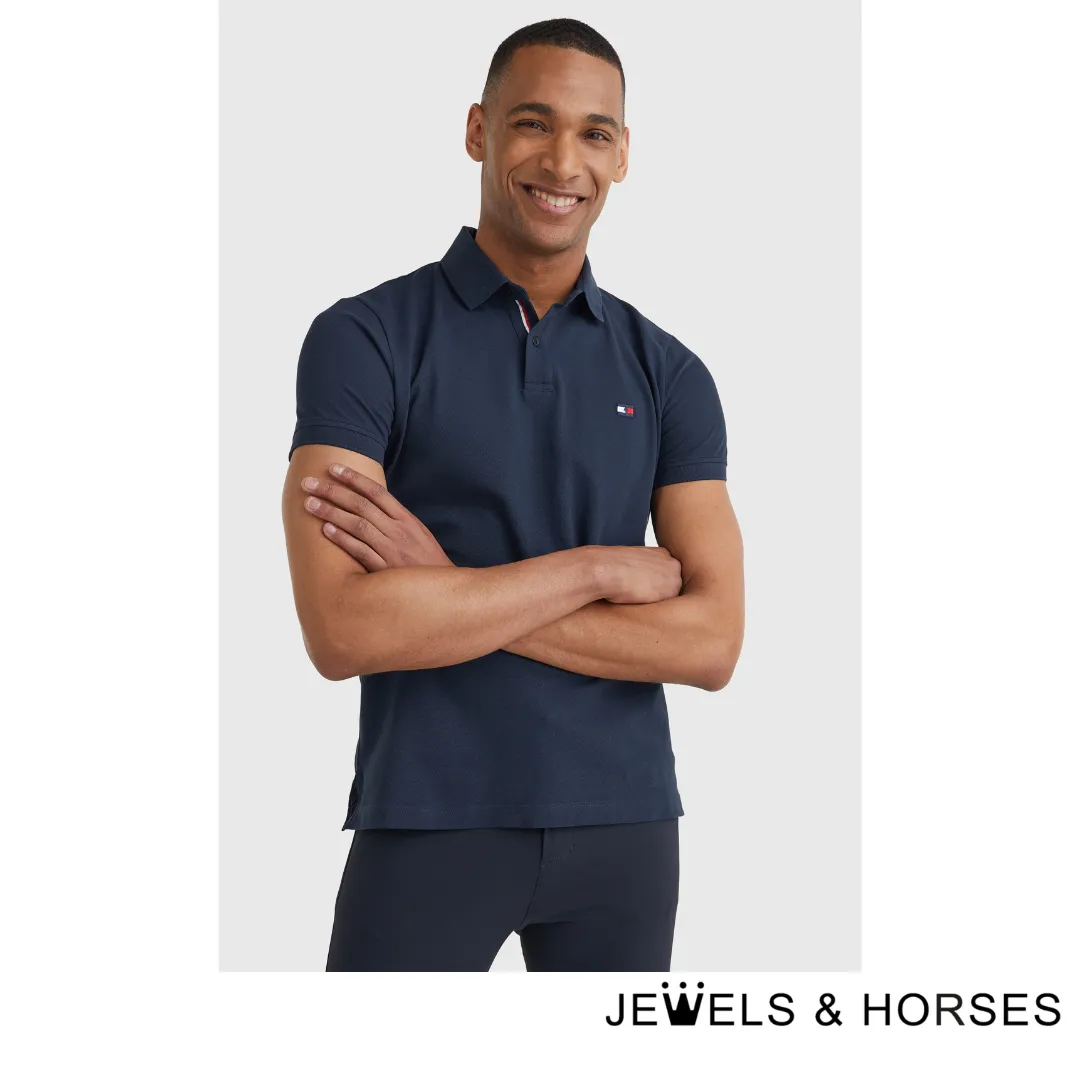 Tommy Hilfiger Equestrian Men's Embroidery Logo Polo shirt Style - Desert Sky