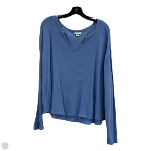 Top Long Sleeve Basic By Ana In Blue, Size: 1x