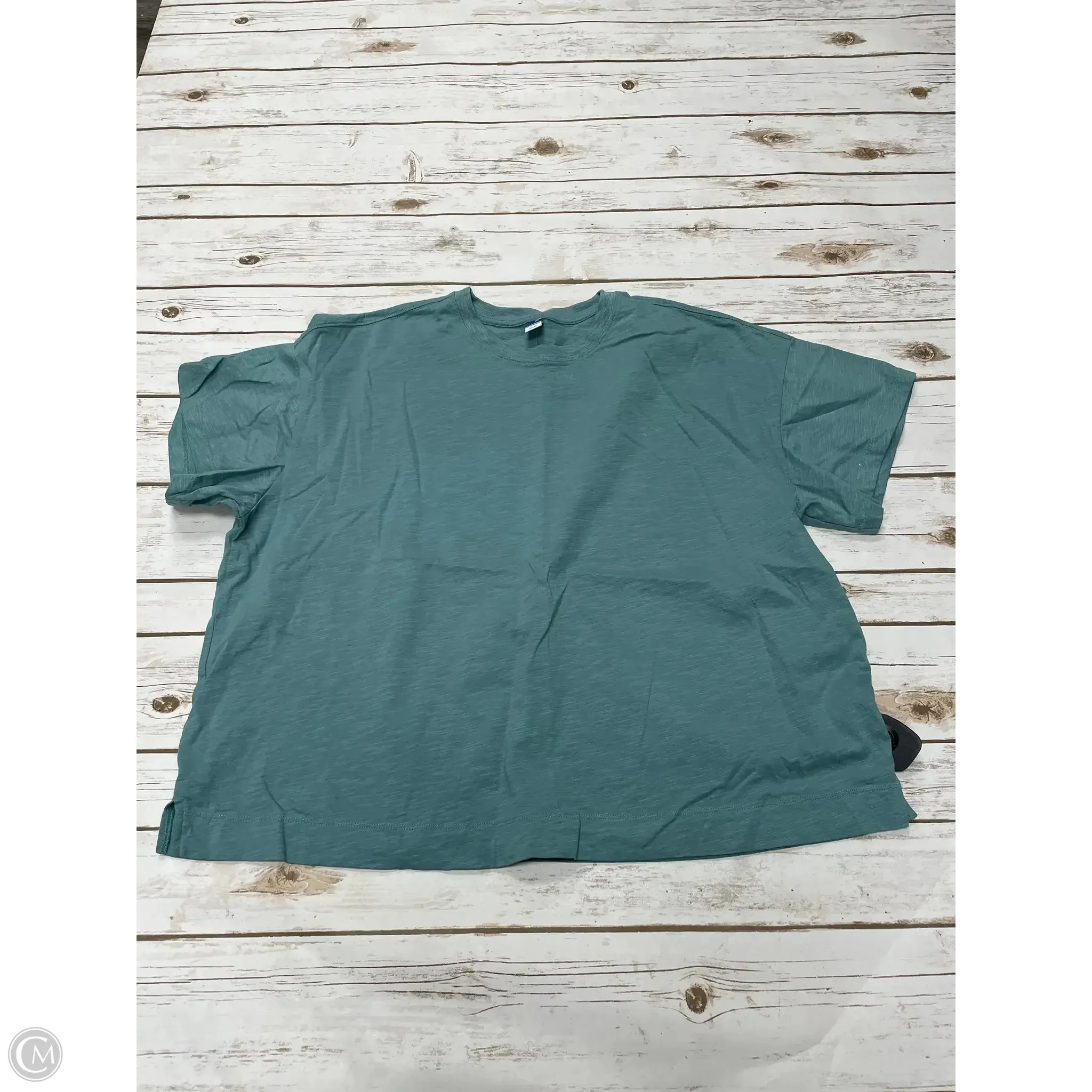 Top Short Sleeve Basic By Old Navy In Green, Size: Xxl