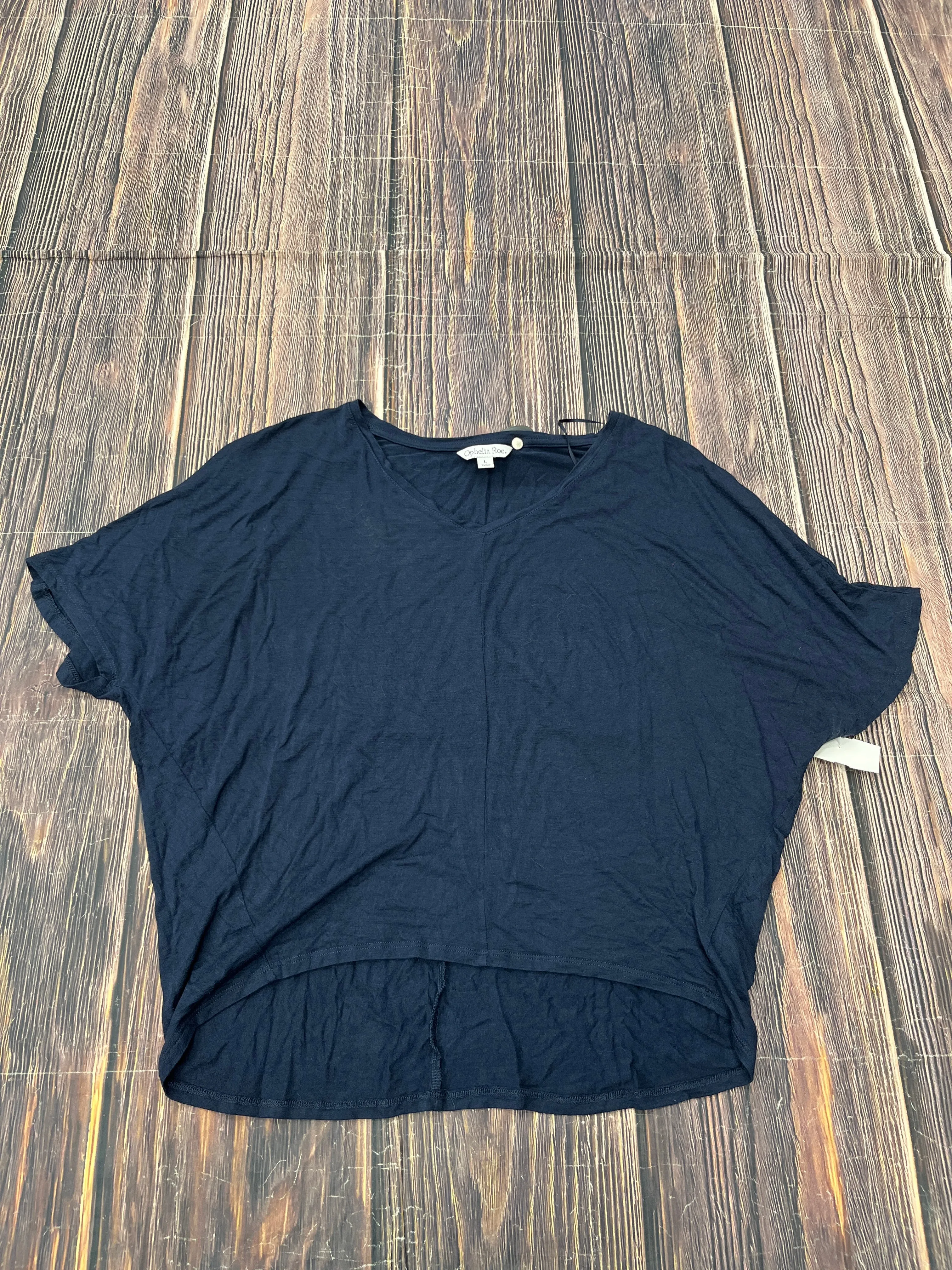 Top Short Sleeve Basic By Ophelia Roe In Blue, Size: L