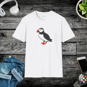 Trendy Fashion Unisex Tee with Detailed Bird Art