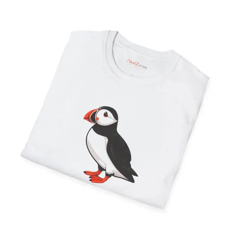 Trendy Fashion Unisex Tee with Detailed Bird Art