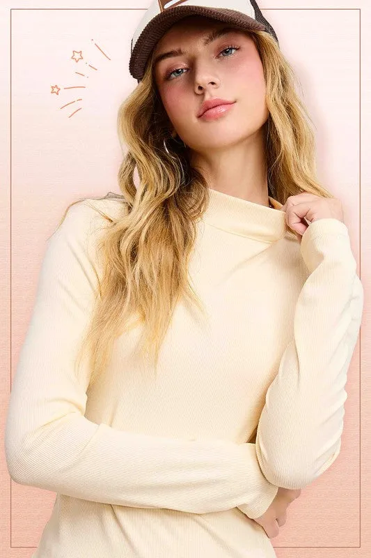 Turtle Neck Basic Long Sleeve Tops