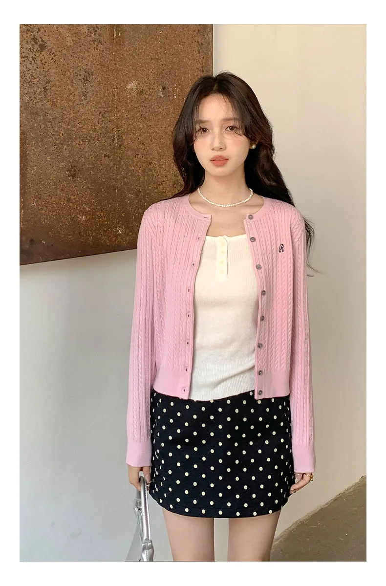 Twist short cardigan