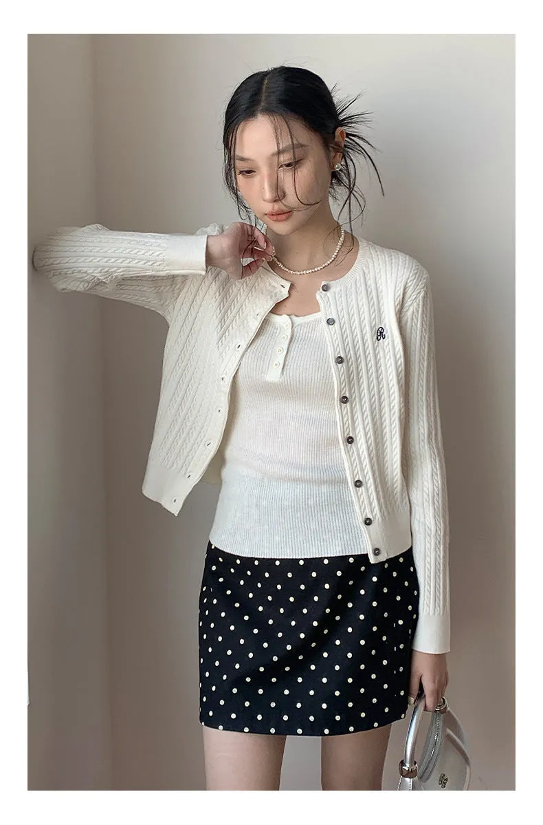 Twist short cardigan