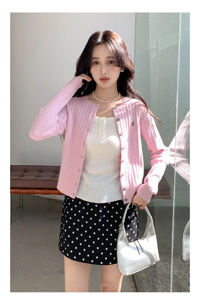 Twist short cardigan
