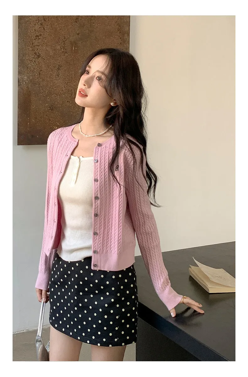 Twist short cardigan