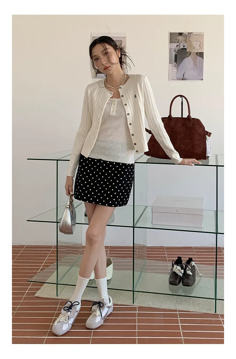 Twist short cardigan