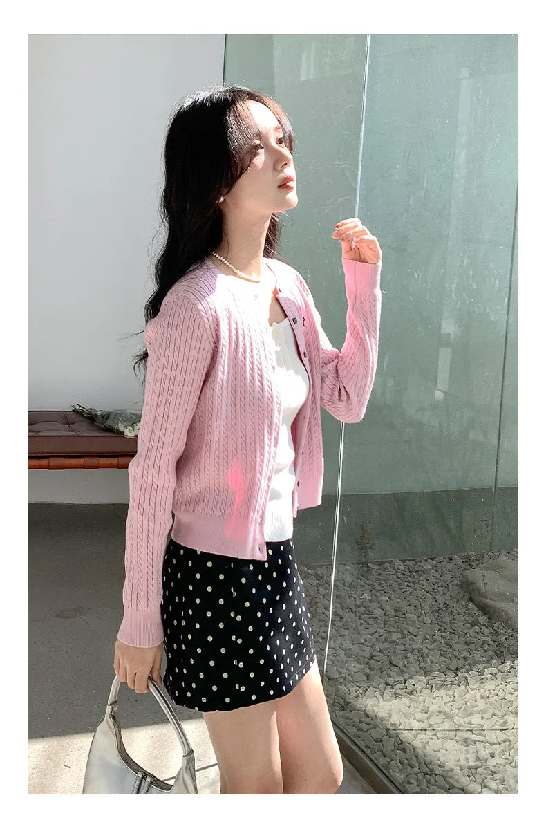 Twist short cardigan