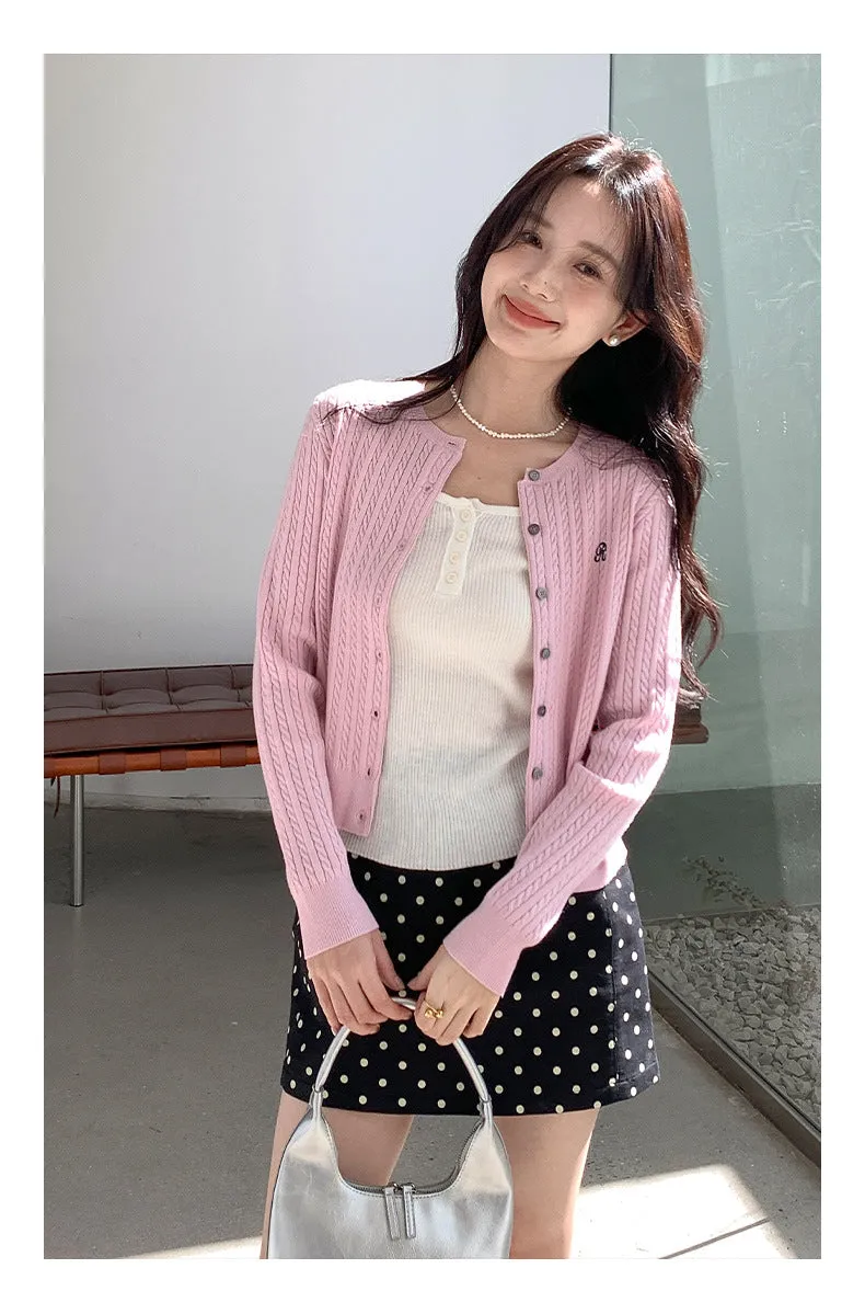 Twist short cardigan